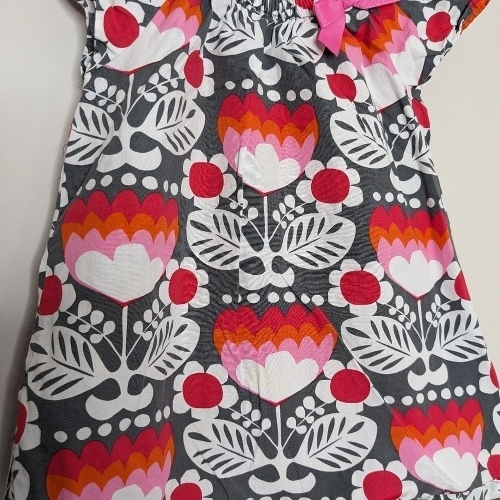 Hanna Andersson Flower Butterfly Dress Tunic 80 2T
